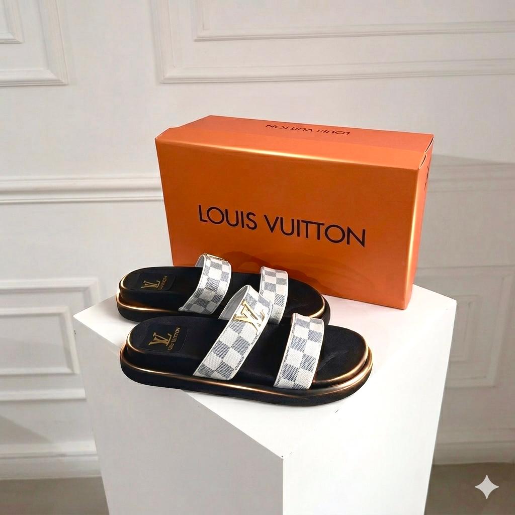 🖤 Sandalia Importada Estilo Louis Vuitton | Lujo Exclusivo ✨
